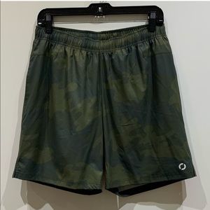 EQUINOX green camp athletic shorts 7in inseam